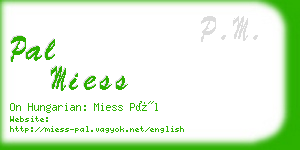 pal miess business card